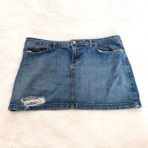 Lux Anthropologie Denim Mini Skirt